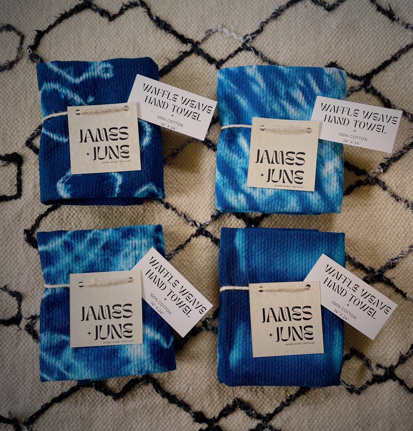 Waffle weave hand towels