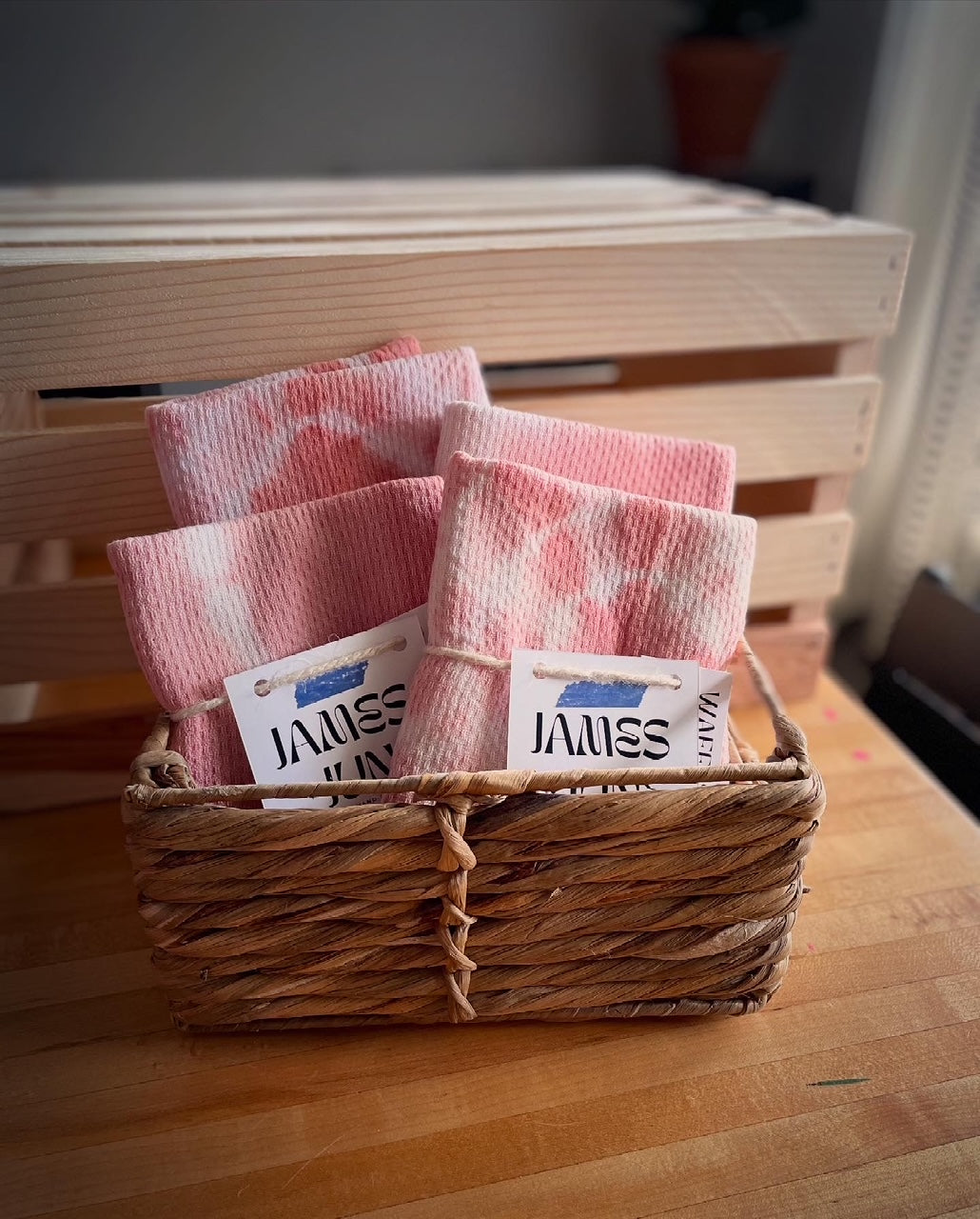 Waffle weave hand towels